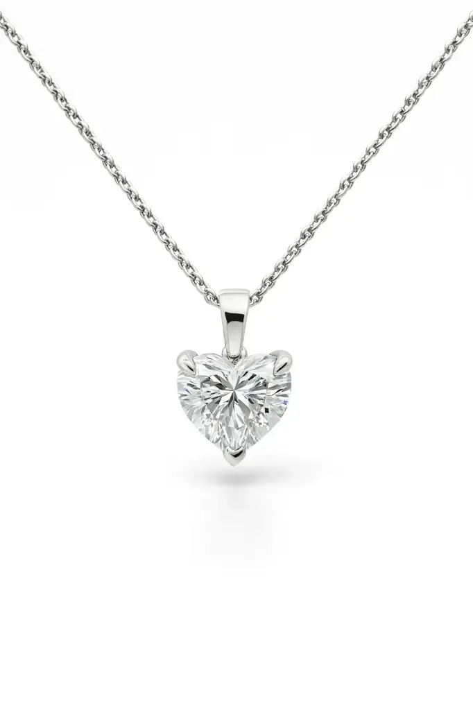 Heart Cut Diamond Necklace