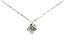 18K WHITE GOLD LAB GROWN DIAMONDS PENDANT WITH CHAIN