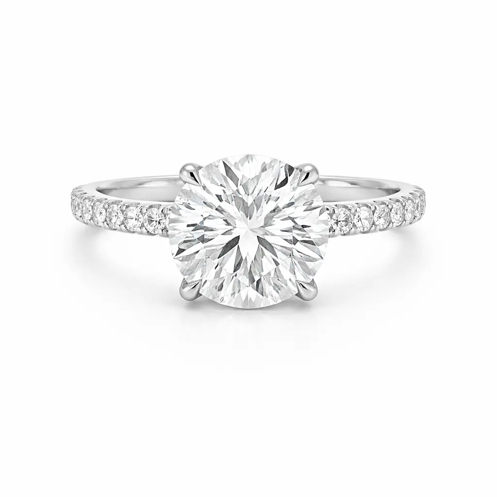 Forever Pave Round Diamond Ring