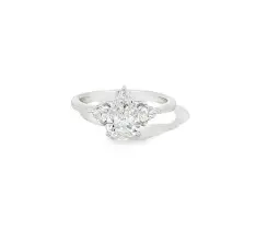 18K WHITE GOLD LAB GROWN DIAMONDS RING