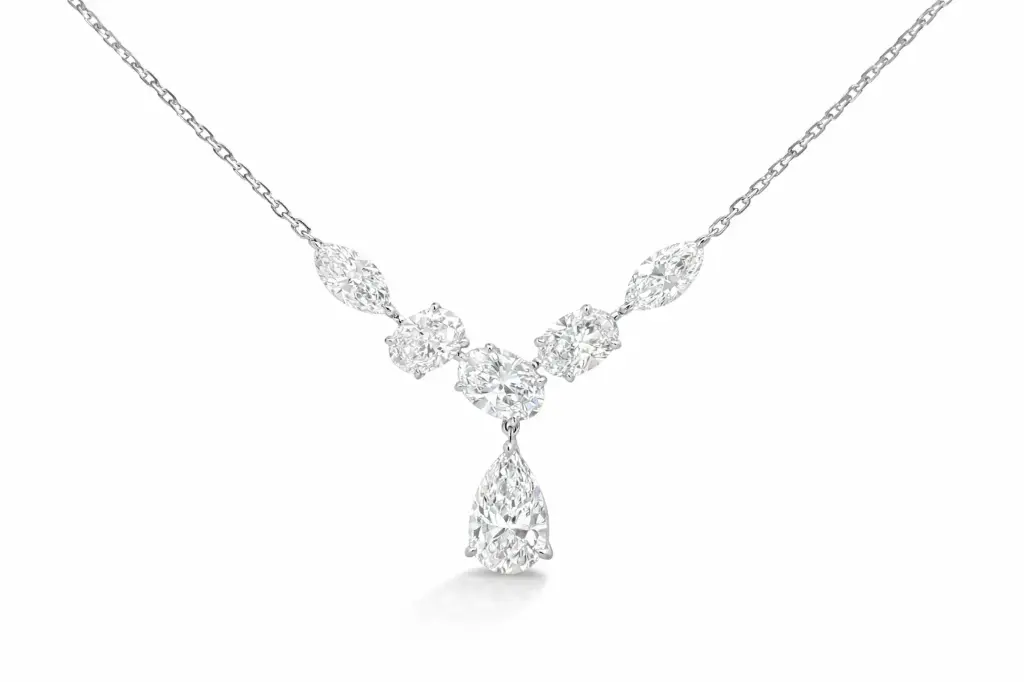 Trio V Diamond Necklace