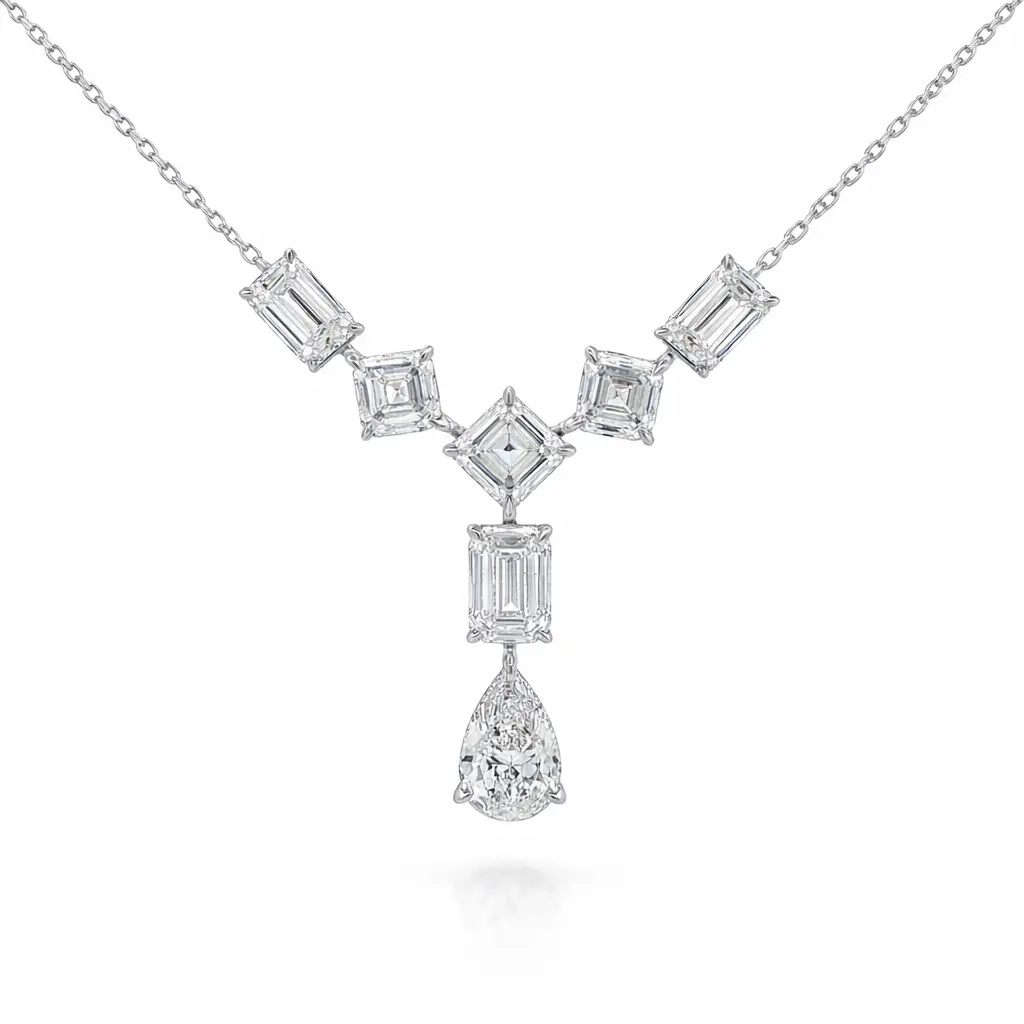 [KPC01455] Princess V DIAMOND NECKLACE