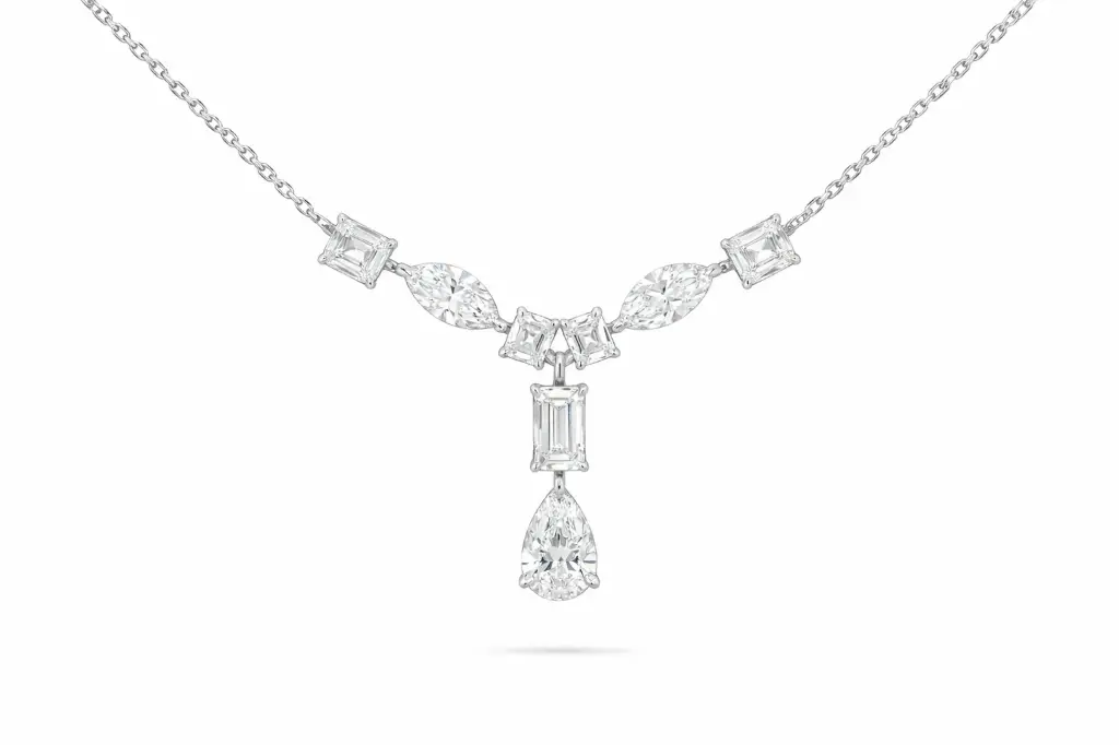 Marquise V Diamond Necklace