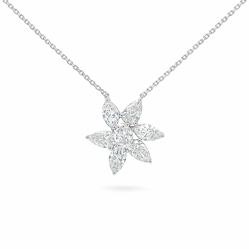 [KP10084] Cluster Diamond Necklace