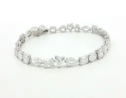 18K WHITE GOLD LAB GROWN DIAMONDS BRACELET