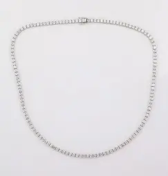 18K WHITE GOLD LAB GROWN DIAMONDS NECKLACE