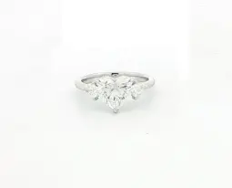 18K WHITE GOLD LAB GROWN DIAMONDS RING