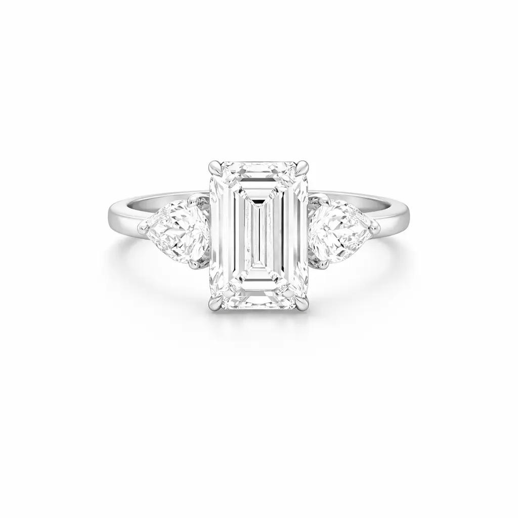 [KR21107EC400] Forever Emerald Diamond Ring