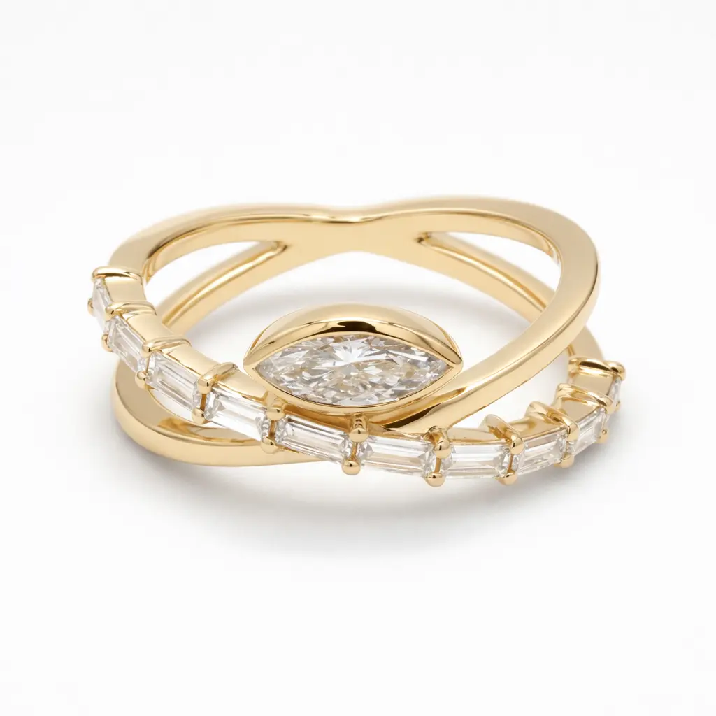 Layered Diamond Ring