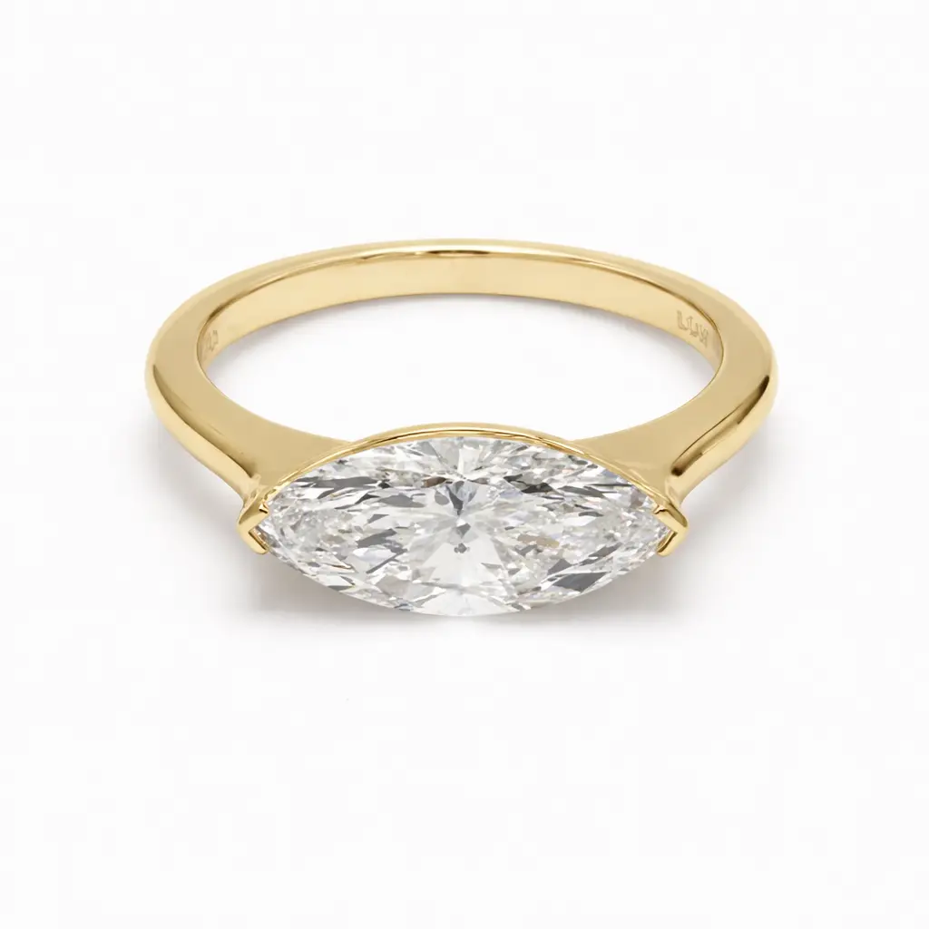 [25P19418] Pinky Marquise Ring 