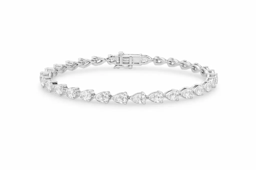 [25P00850] 5ct Pear Tennis Bracelet