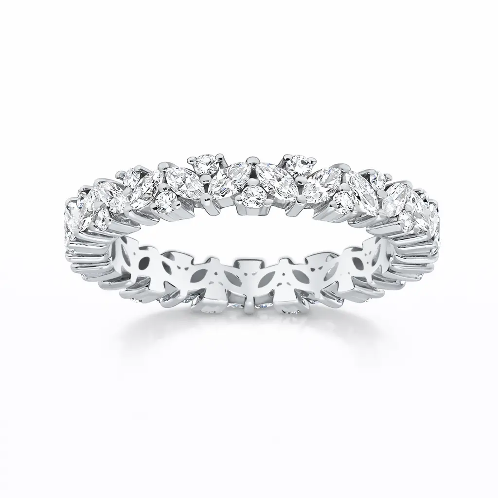 Marquise And Round Eternity Band 