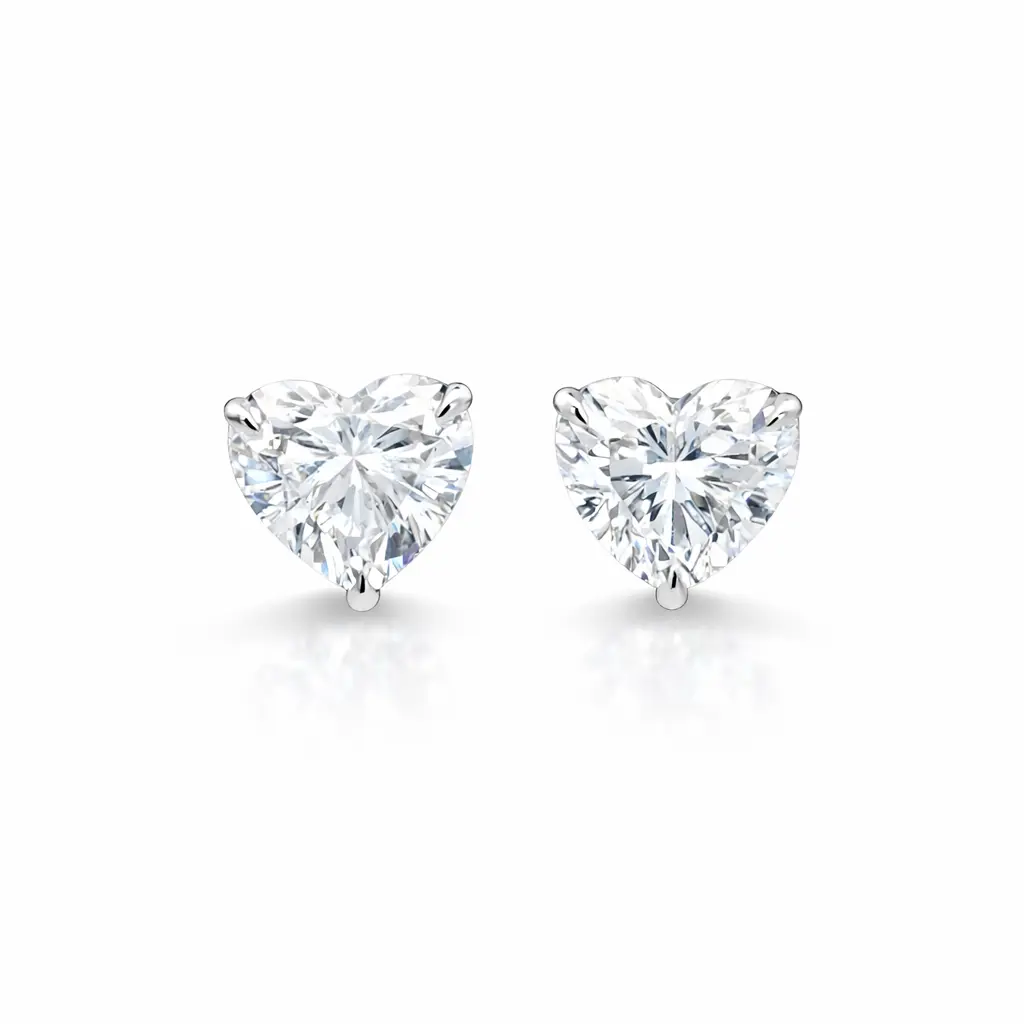 [PJ0030] Heart Cut Diamond earring