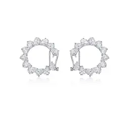 [KE13255A] 18K WHITE GOLD LAB GROWN DIAMONDS EAR-RING