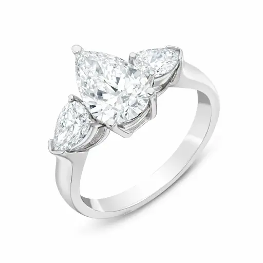 [KR21104PS200] 2ct Forever Pear Diamond Ring