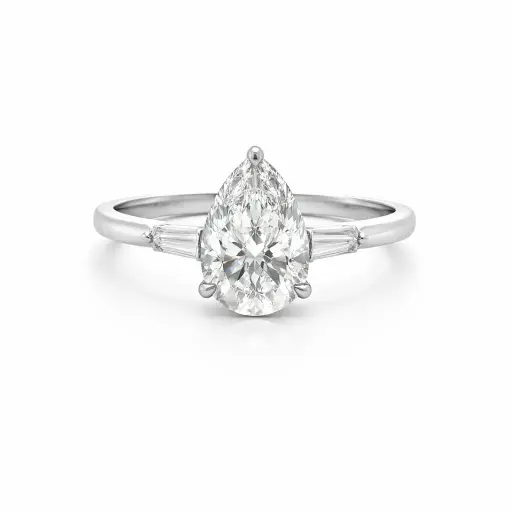 [KR20959ps300] 18K WHITE GOLD LAB GROWN DIAMONDS RING