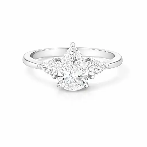 [KR21104PS100] Pear Cut Diamond Ring