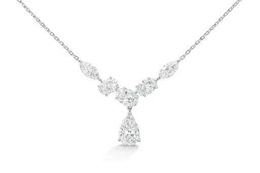 [KPC01464] Trio V Diamond Necklace
