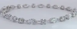 [KB00001_291] 18K WHITE GOLD LAB GROWN DIAMONDS BRACELET