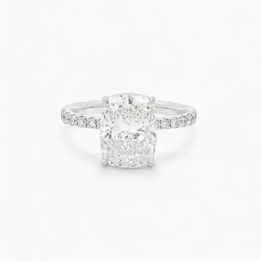 [KR21121LCUS300] Forever Elongated Cushion Diamond Ring