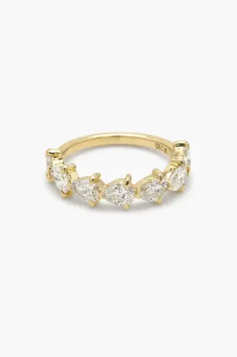 [25P01055] Half Pear Diamond Ring