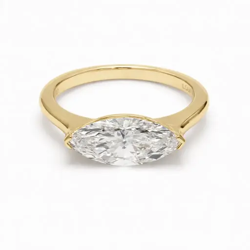 [25P19418] Pinky Marquise Ring 