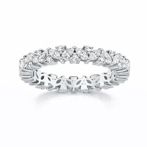 [PJ0036] Marquise And Round Eternity Band 